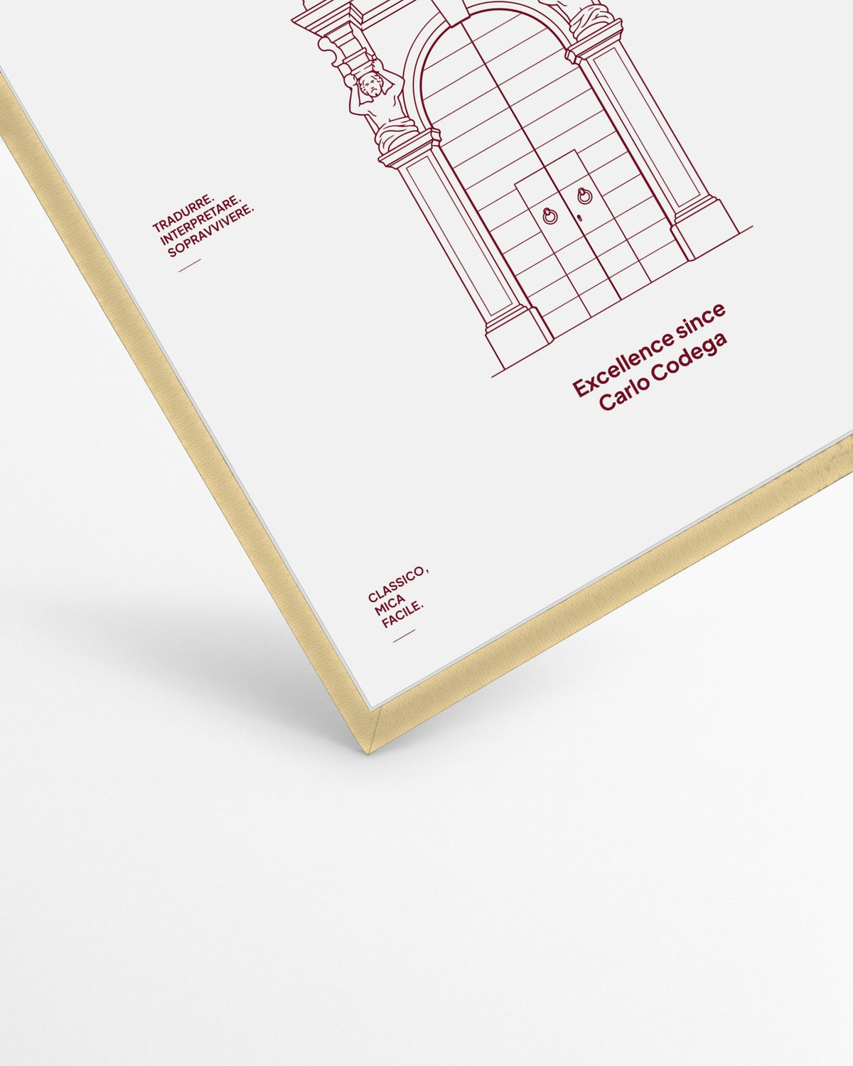 Poster Team Arnaldo — dettaglio stampa, cornice in legno