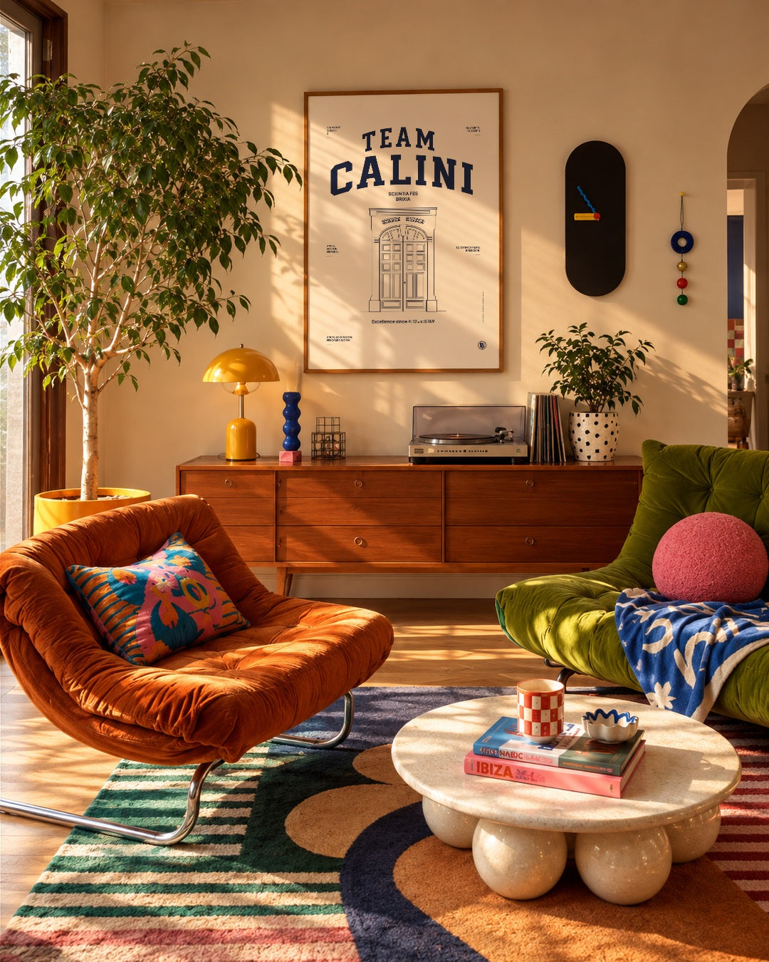 Poster Team Calini — ambientata in soggiorno