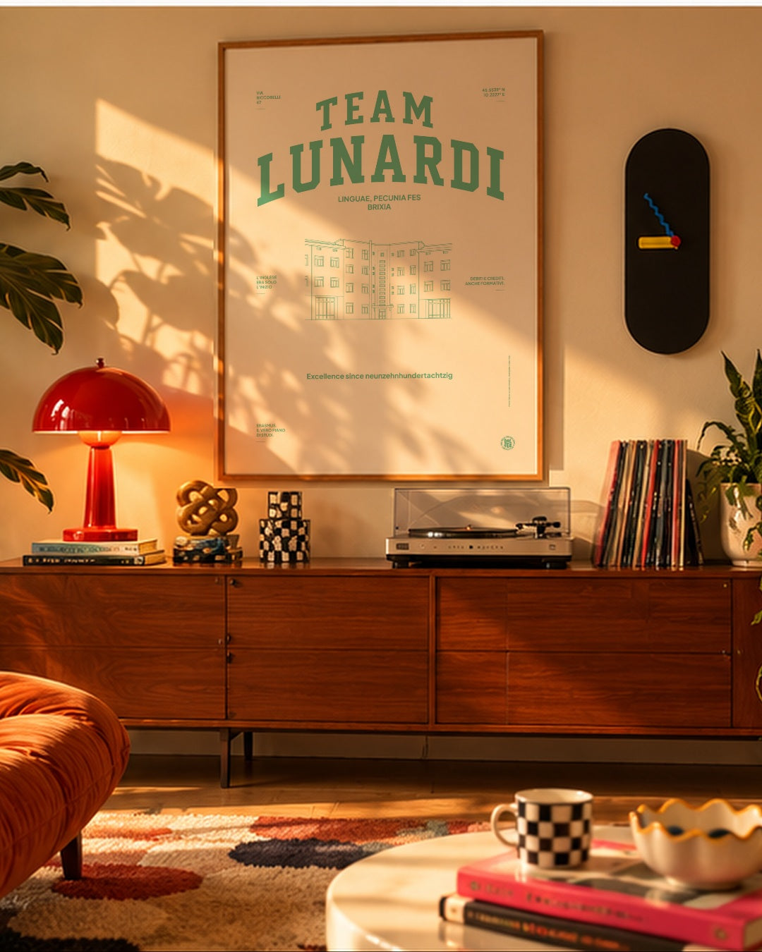 Poster Team Lunardi — ambientata in soggiorno
