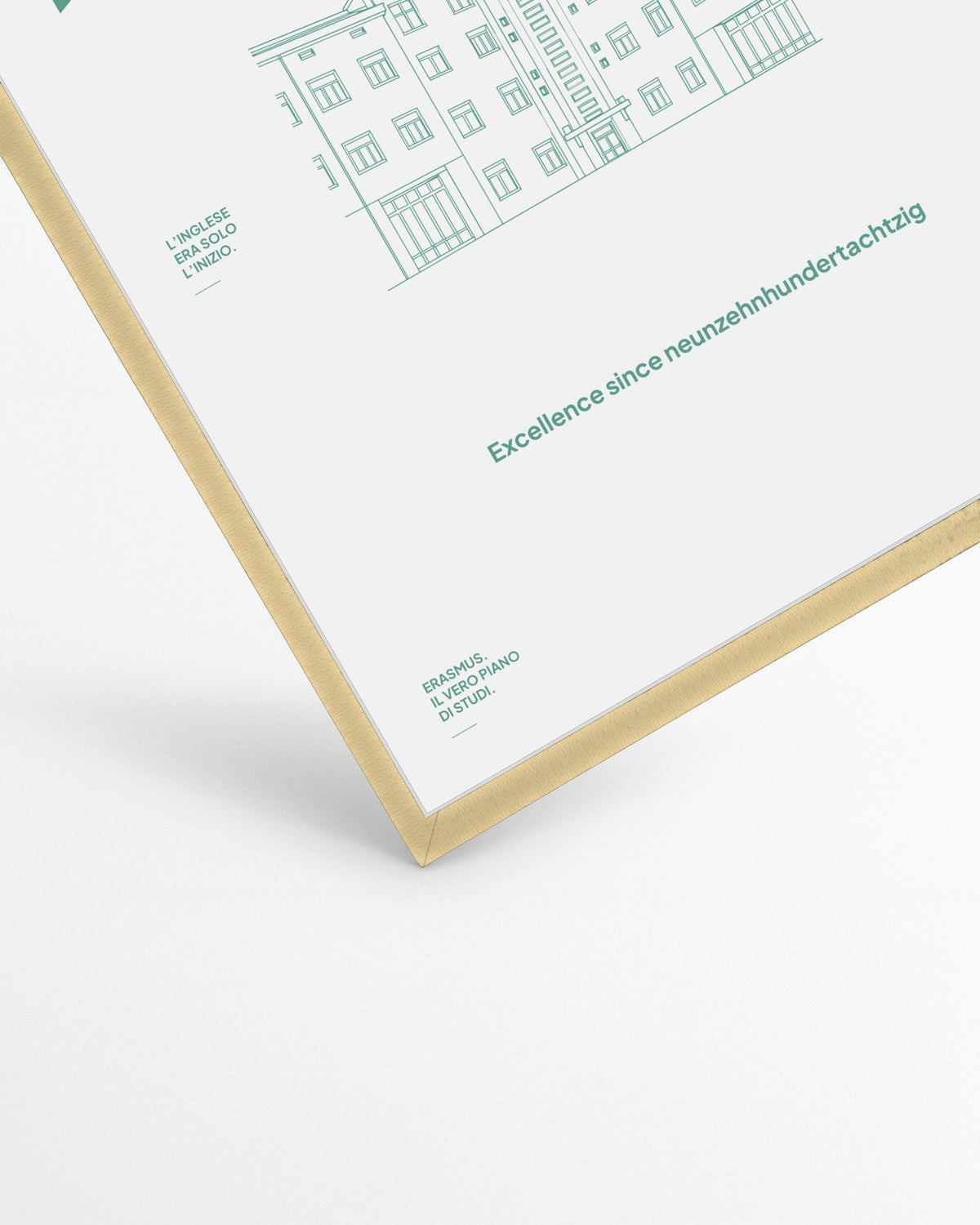Poster Team Lunardi — dettaglio stampa, cornice in legno